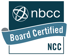 National Certified Counselor (NCC) badge, verified by Credly.
